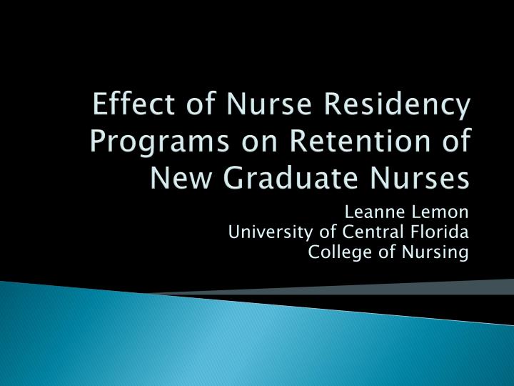 new graduate nurse residency programs
